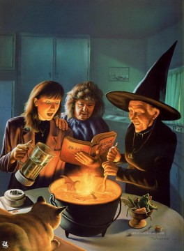 small worlds vii Ölbilder verkaufen - Warren Painted Worlds Witch fantastische